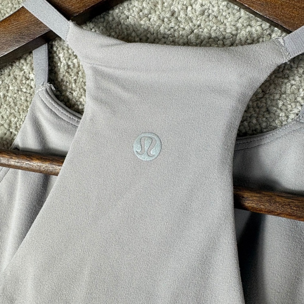 Lululemon High Neck Racerback Crop Tank Top with Built-in Bra Purple Size M - Picture 4 of 5